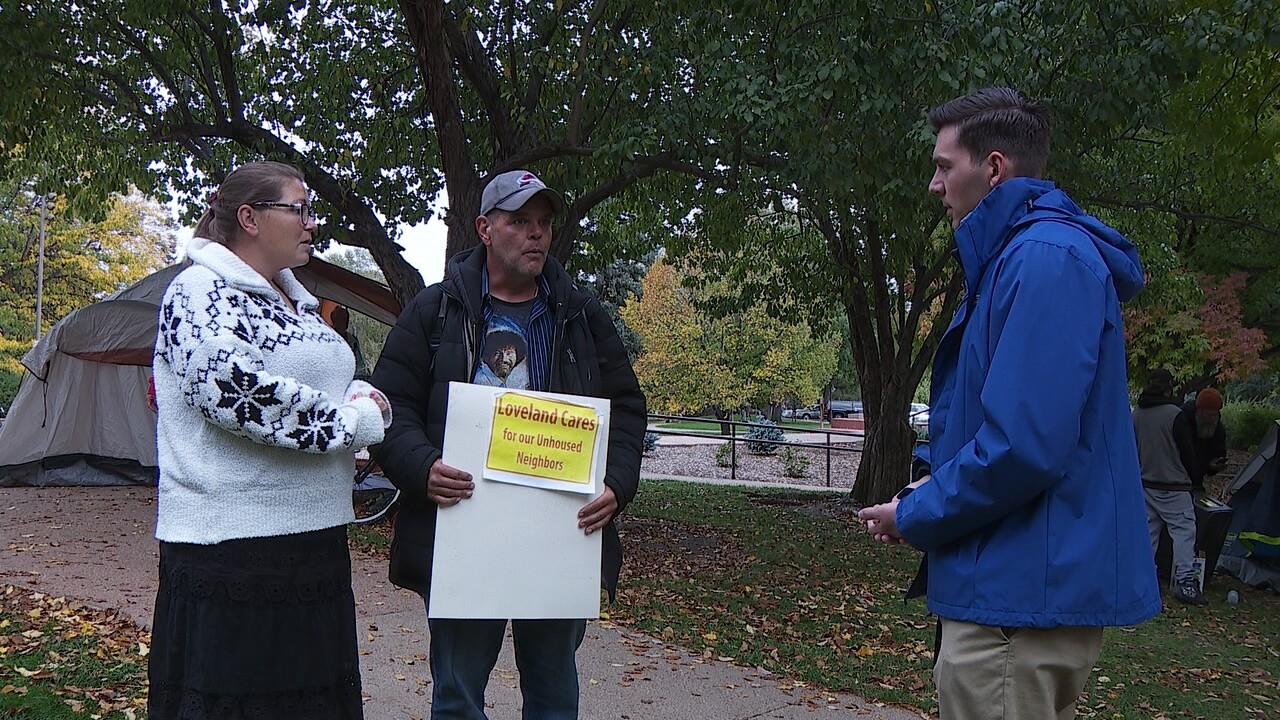 Denver7's Ryan Fish speaks with homelessness advocates and community members in Loveland.