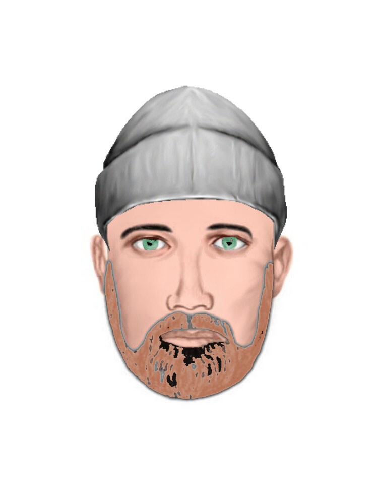 A composite sketch of the suspect.