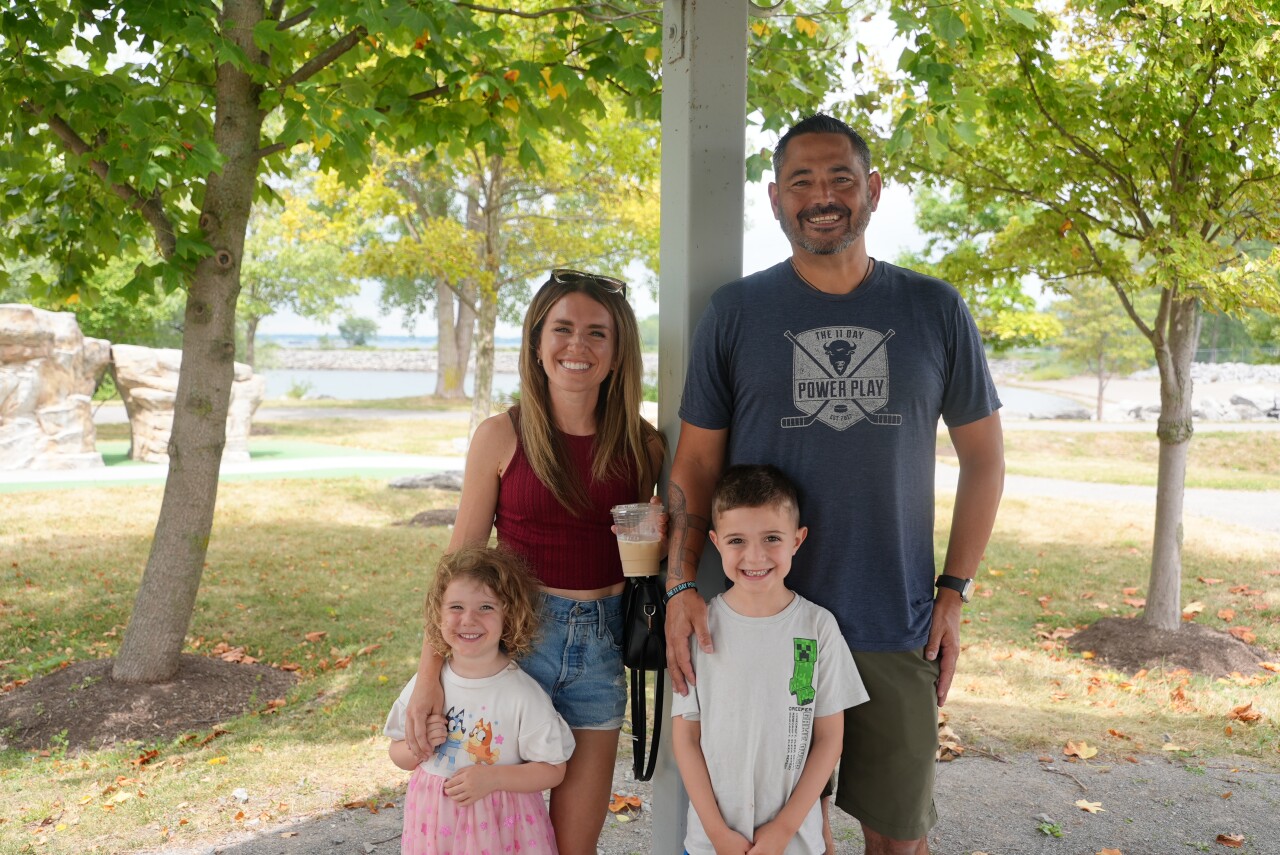 The Sullivans enjoying the renovated park