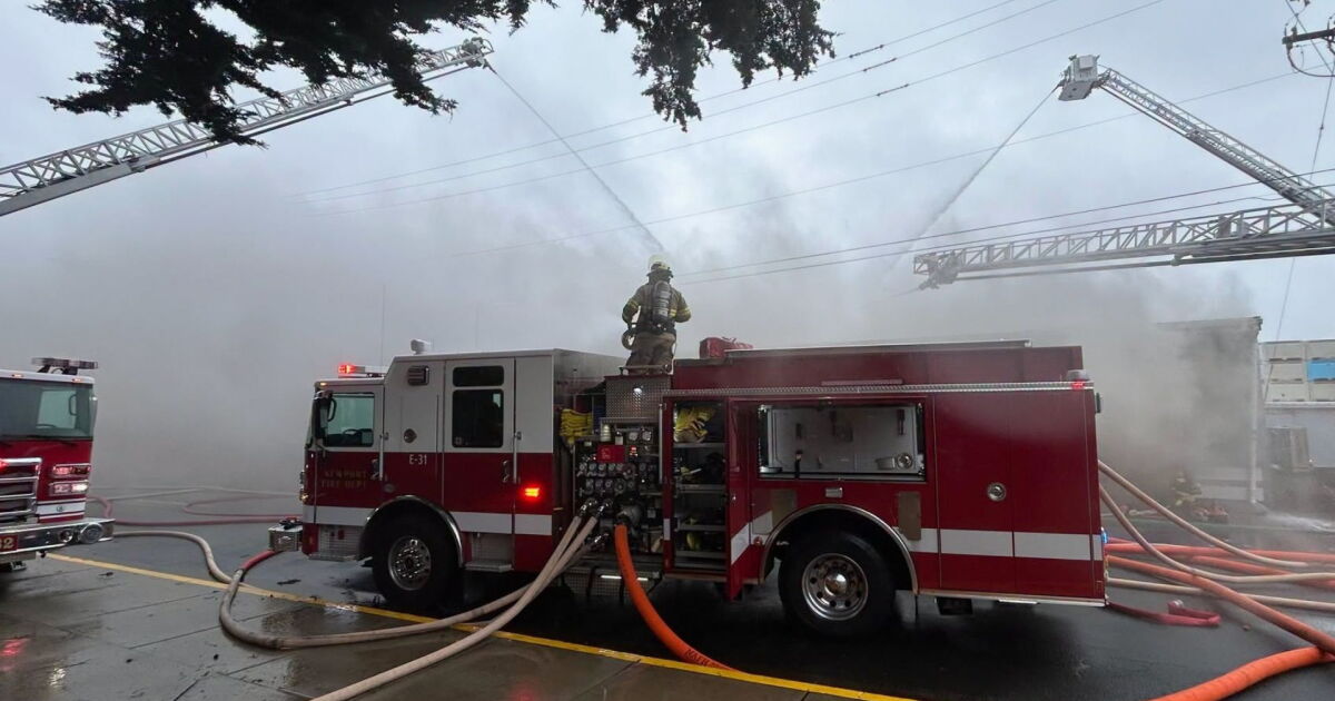 Fire Operations Mug Fire at seafood plant in Oregon forces evacuations amid fear of ammonia ...