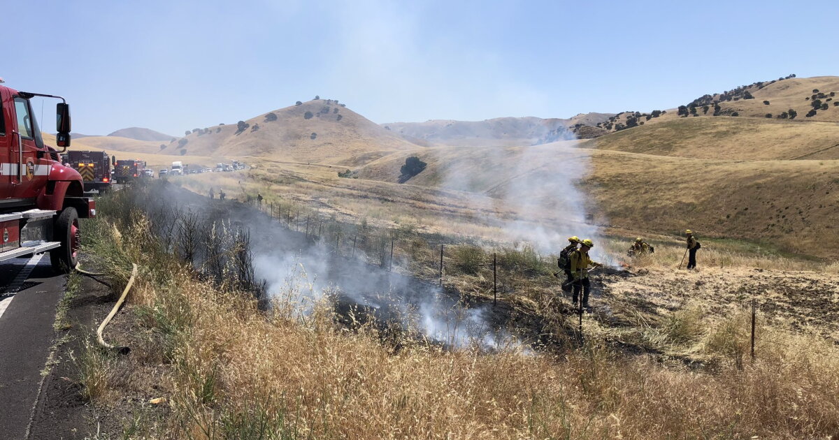 Two small fires break out along Highways 41 and 46