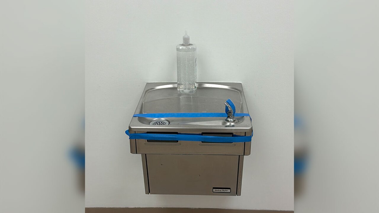 Water fountain at Forest Hill Community High School 