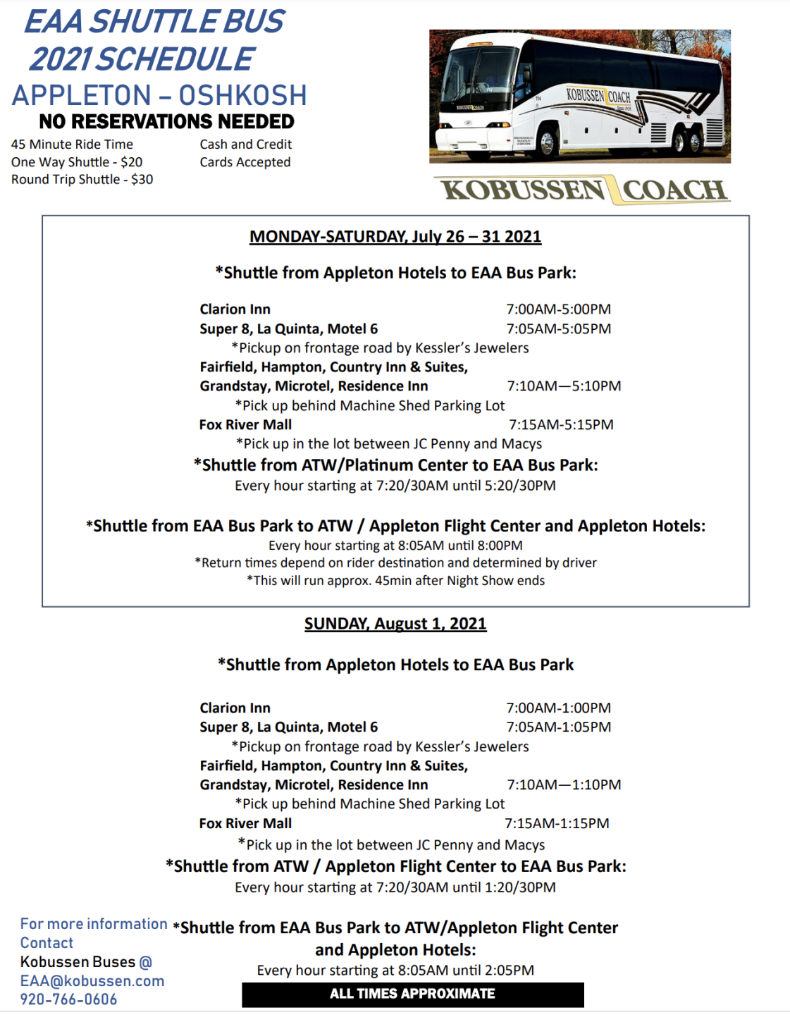 Transportation for EAA AirVenture: How tourists can get around