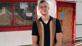 Tanner Mobley, lead organizer with the Baltimore Small Business Rights Coalition