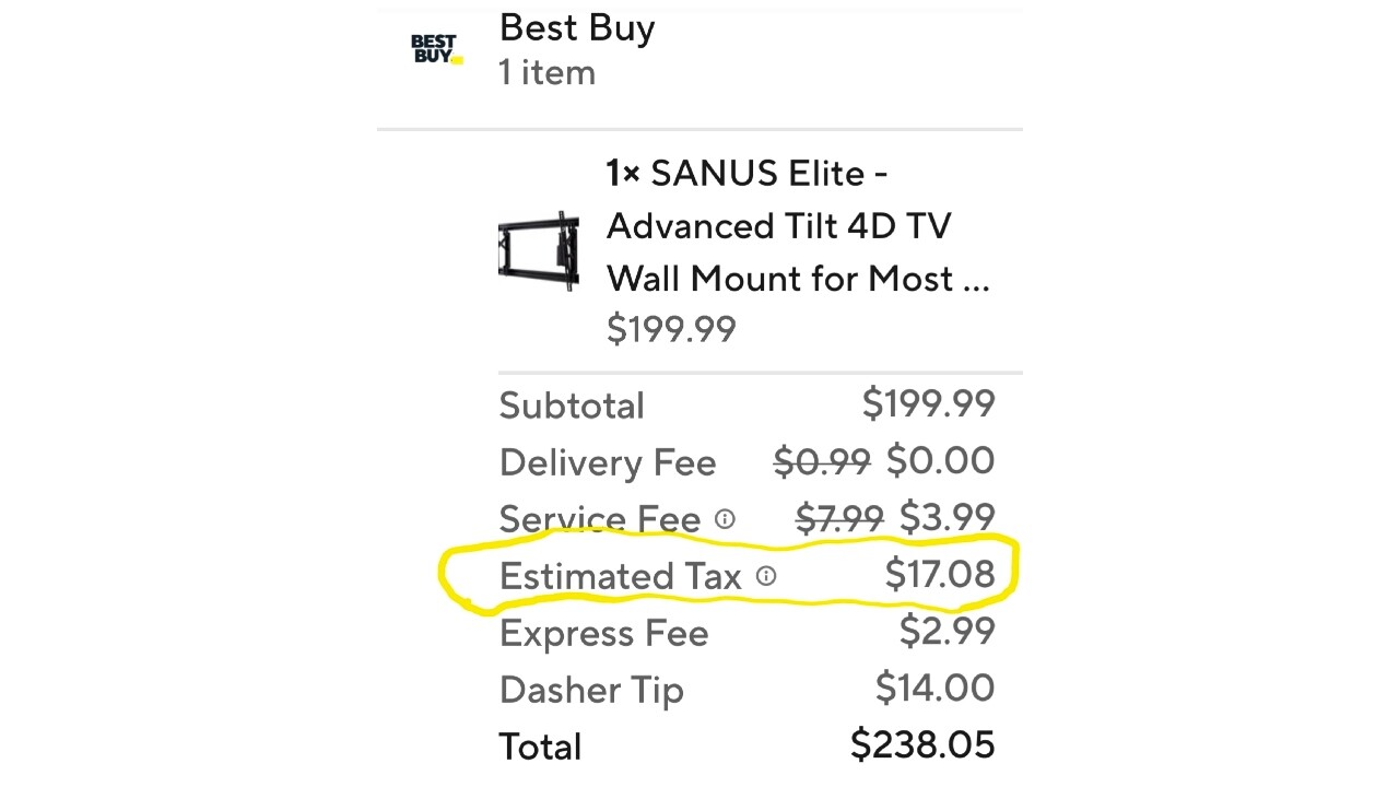 Best Buy receipt - DWTD