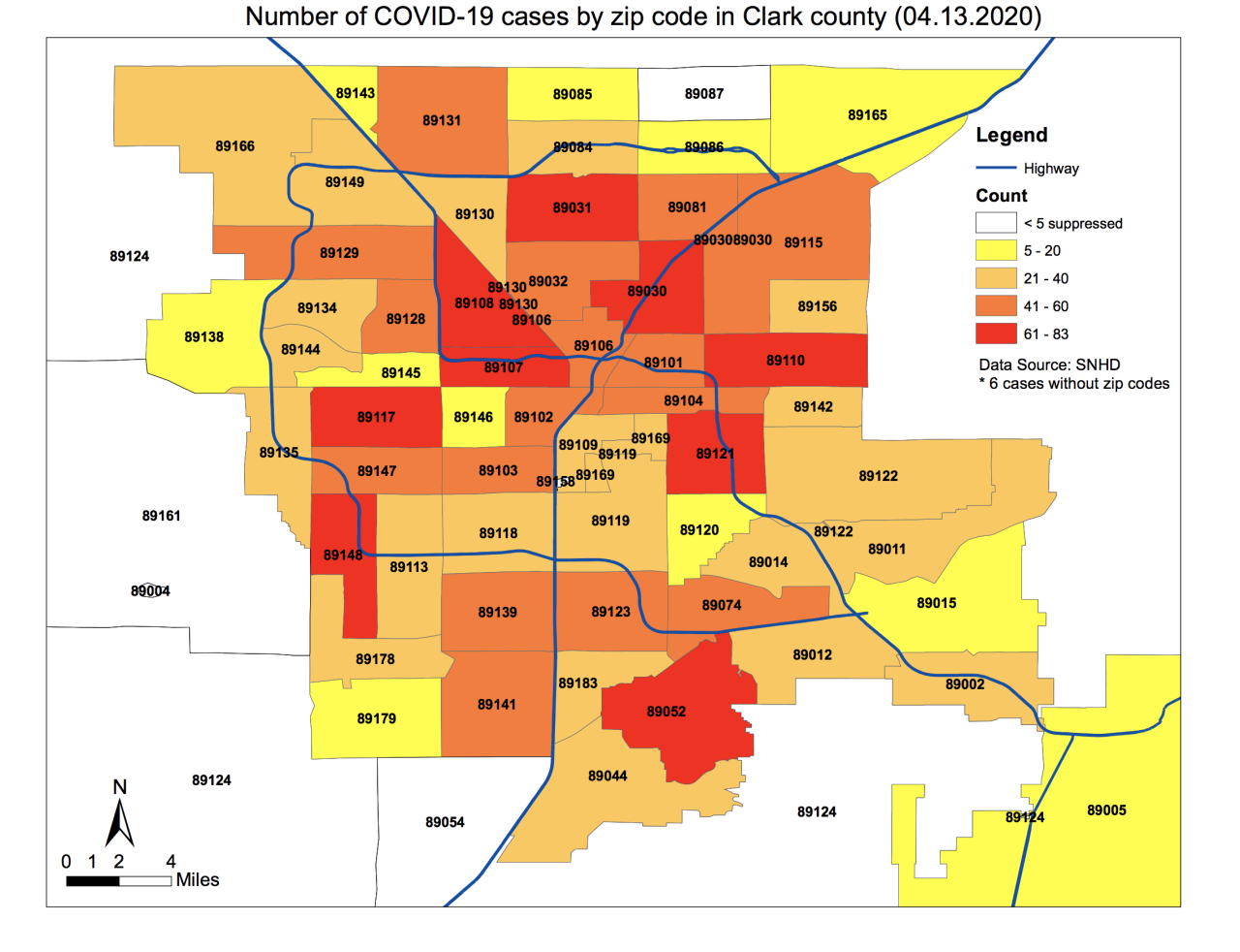 Southern Nevada Health District shares city, zip code breakdown of