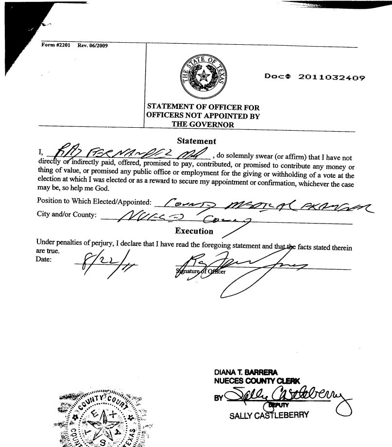 Ray Fernandez anti-bribery oath.jpg