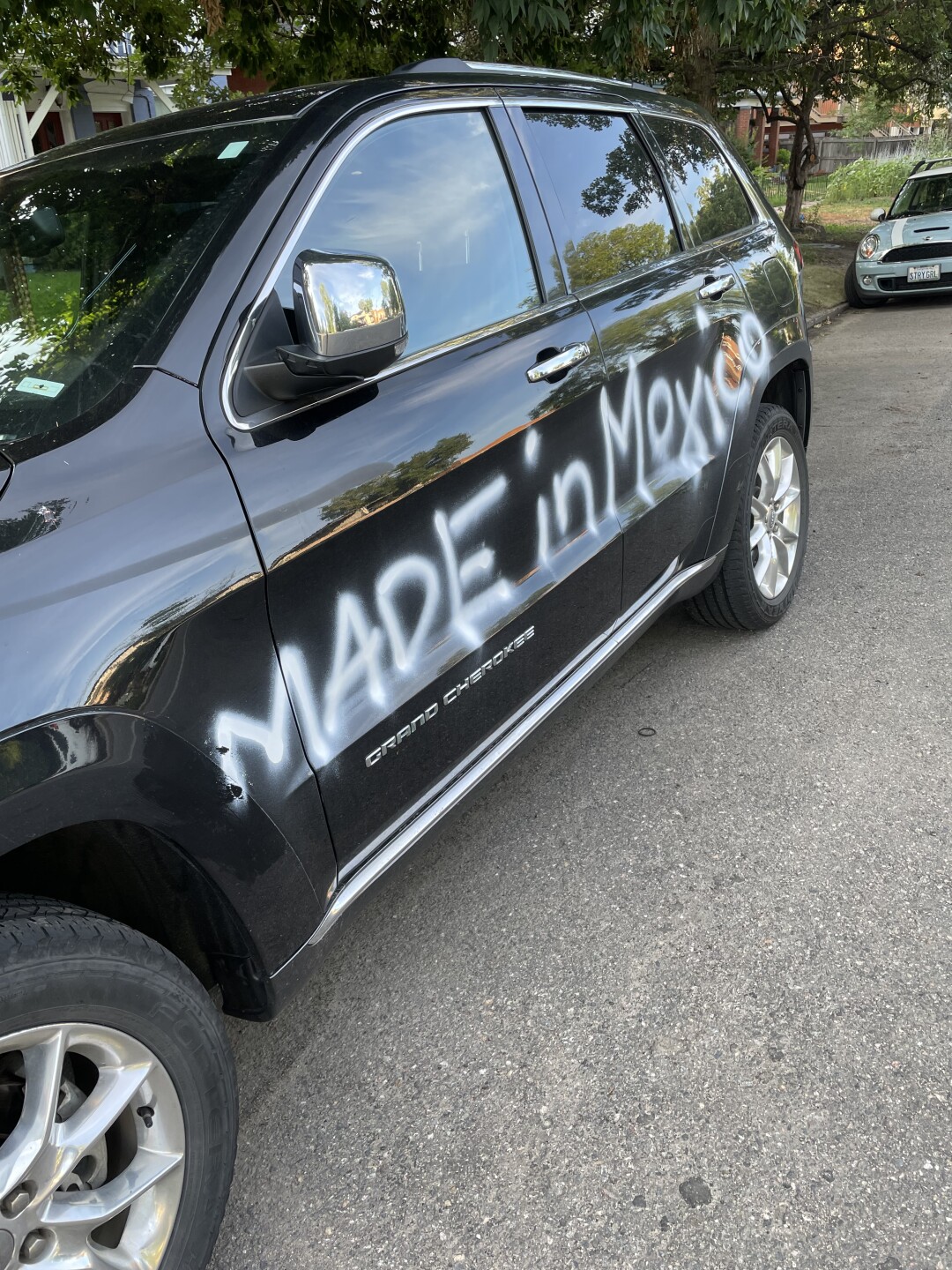 Spray painted vandalism