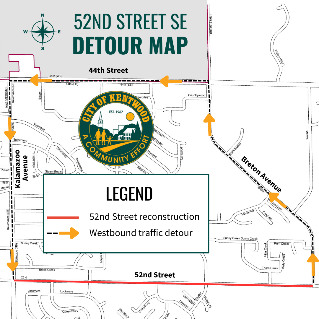 Kentwood Detour Map.png