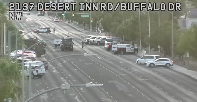 SWAT barricade, Kentshire, Desert Inn