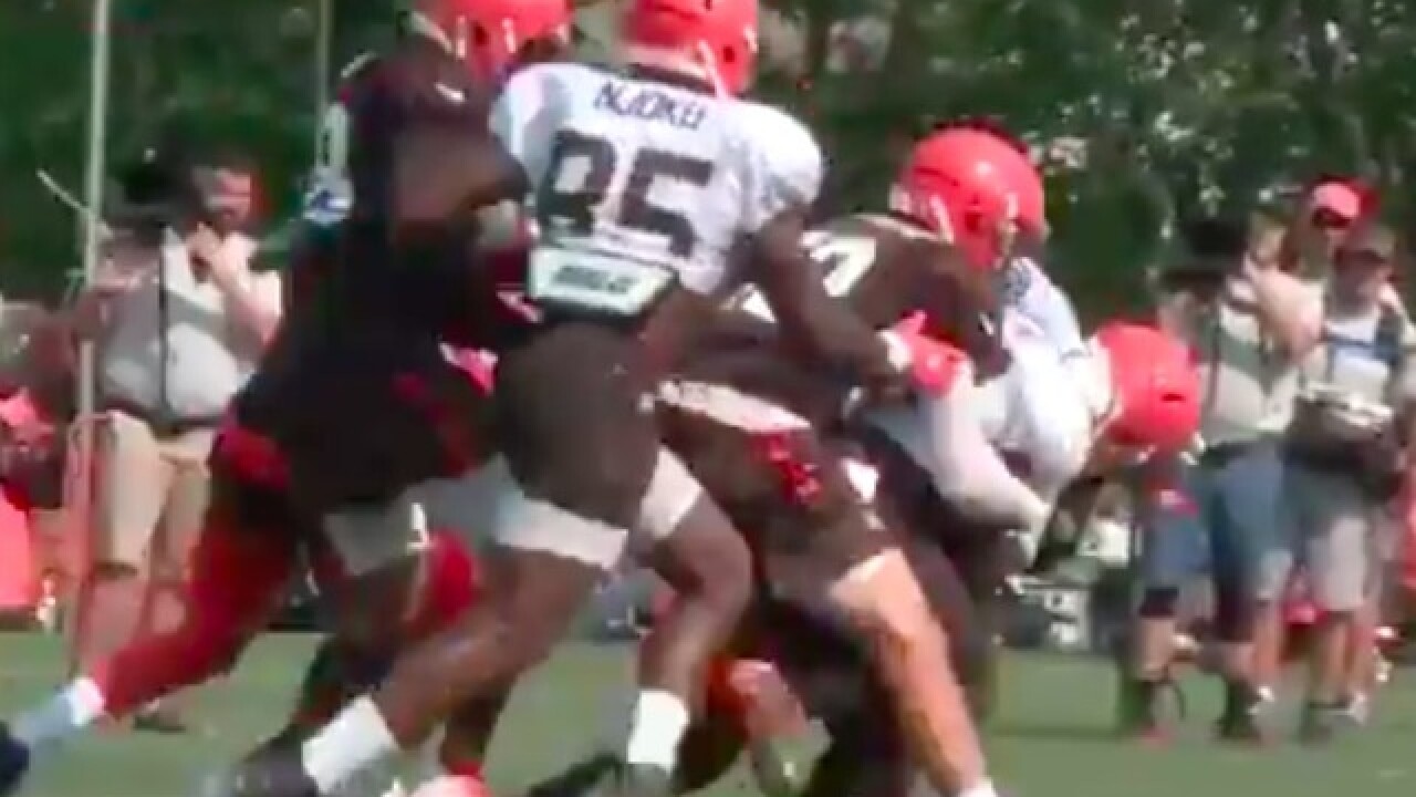 VIDEO Cleveland Browns players brawl during training camp VIDEO Cleveland Browns players brawl during training camp