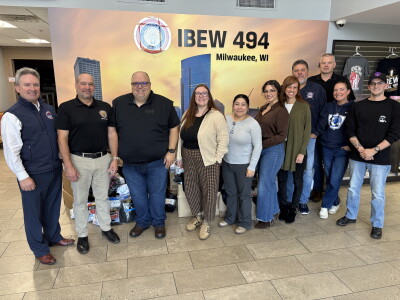 Union members flood local sock drive with donations for a chance to win Brewers World Series tickets.