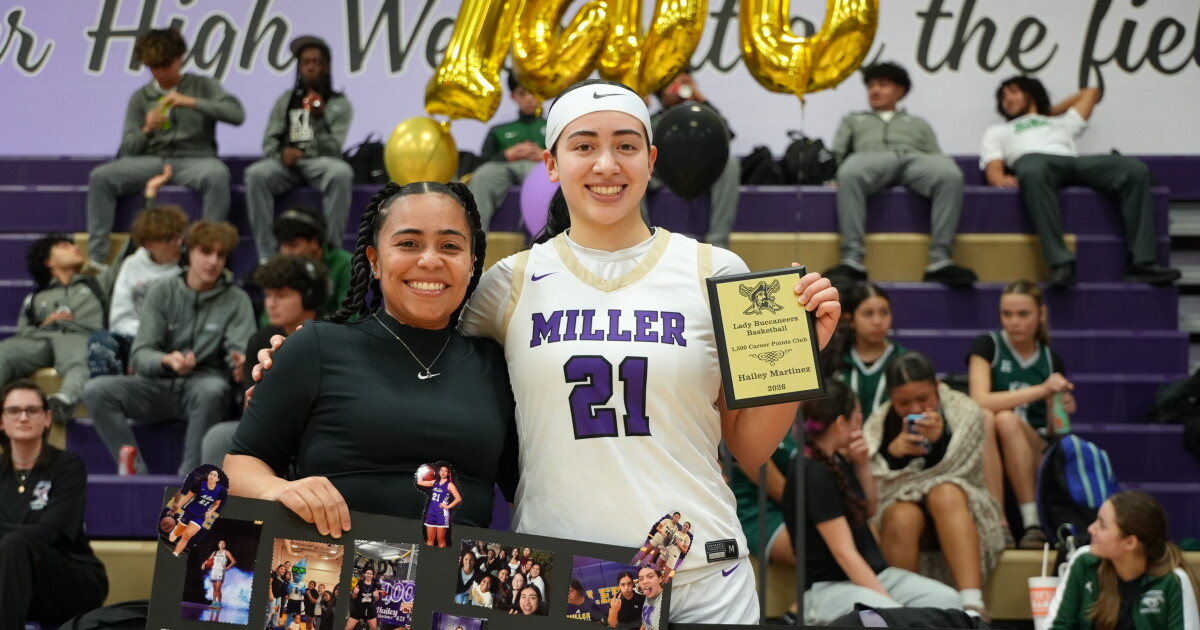 Miller's Hailey Martinez celebrates 1,500 points, Lady Bucs defeat King ...