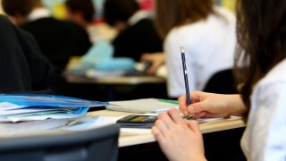 A student in a math class