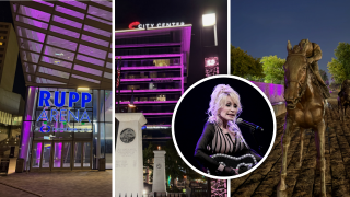 Downtown Lexington landmarks glow pink in tribute to Dolly Parton