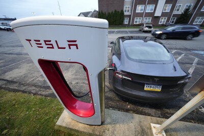 Clean Energy Tesla Charging Station