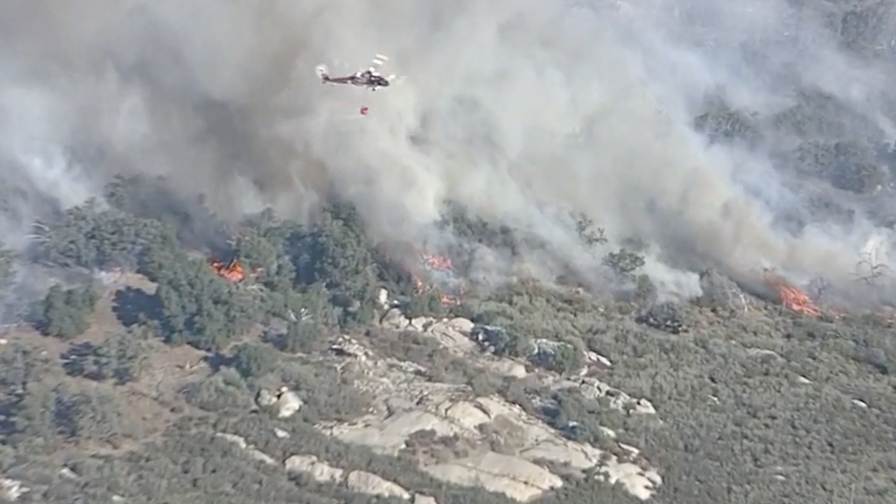Sawday Fire in Ramona forces evacuations, road closures