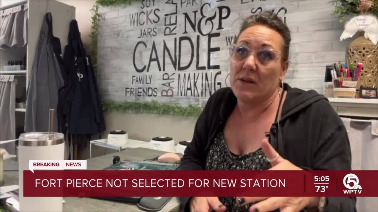 "So yeah I’m really bummed,” Staci Dunn, the owner of The Cake Lady in Fort Pierce, said about the city not getting a Brightline train station. Feb. 26, 2024