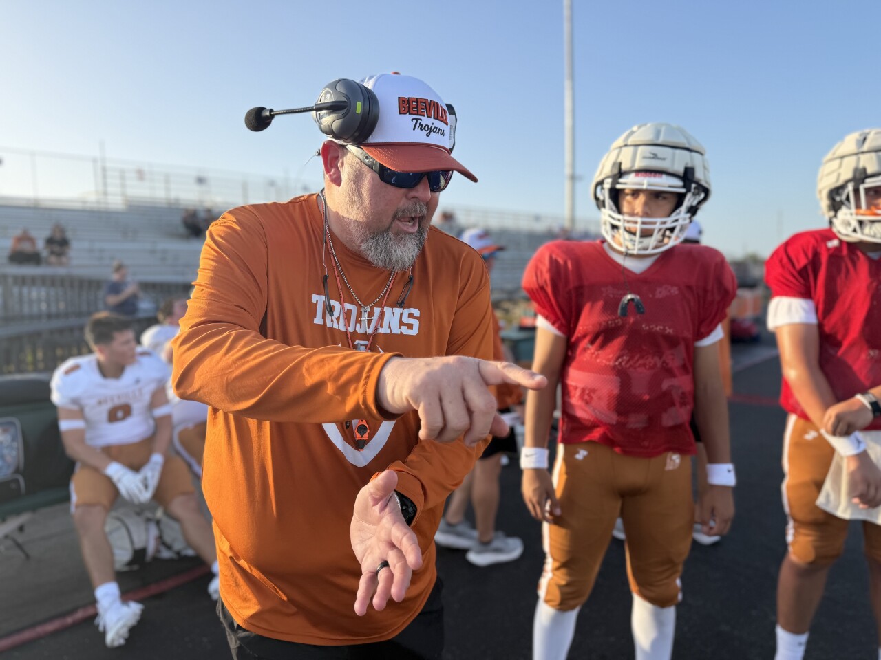 Beeville football head coach CJ Rivera