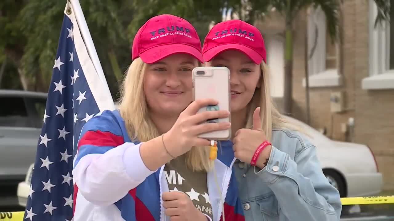 'Patriot Sisters' smile while supporting Donald Trump, Jan. 20, 2021
