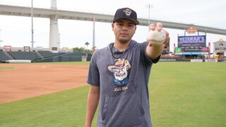Dustin Saenz at Whataburger Field