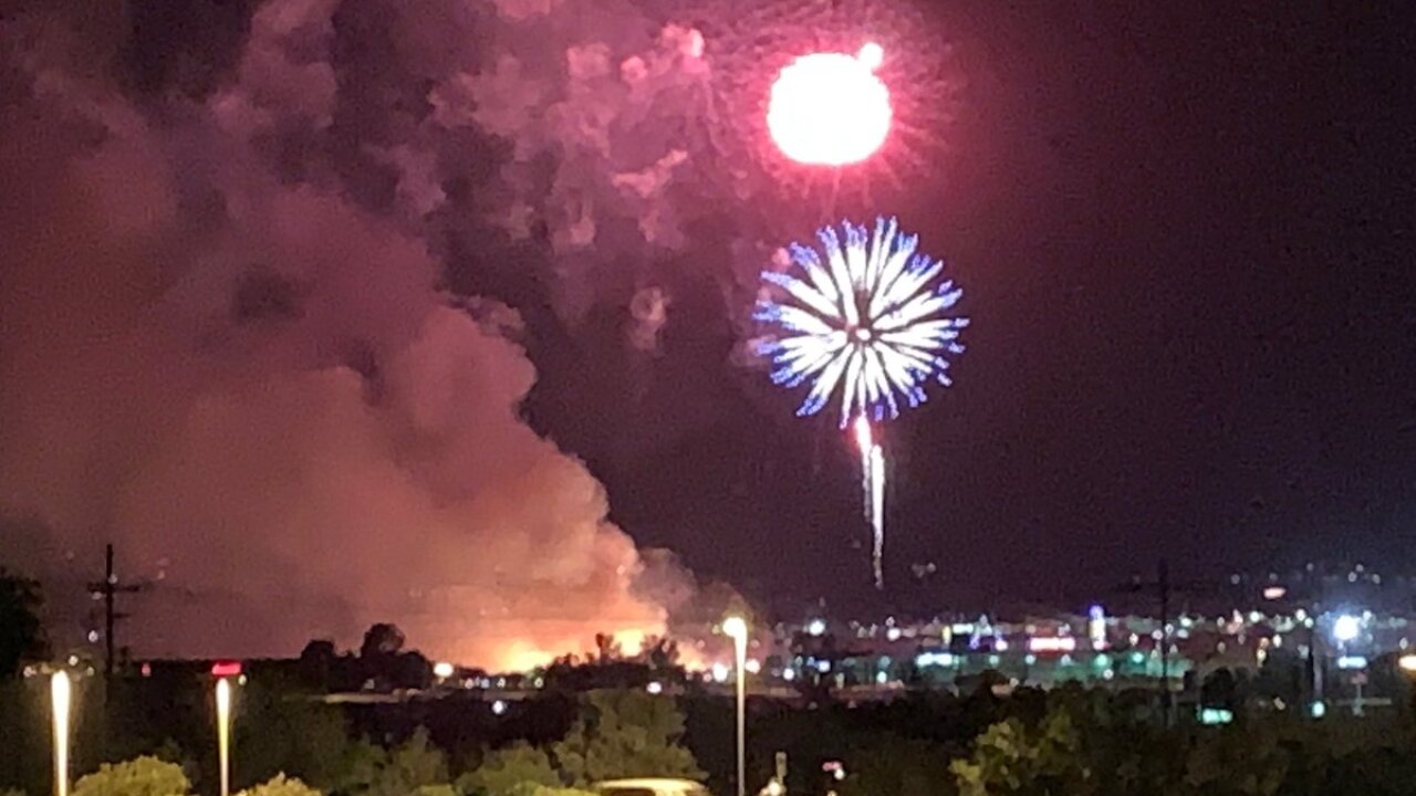 Fireworks show shut down due to fire in Santa Cruz River