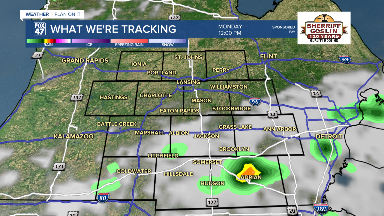 Isolated shower and storm remains possible for far southern areas through the early afternoon hours