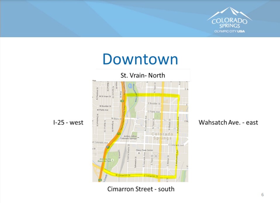 Current downtown area falling under the Pedestrian Access Act