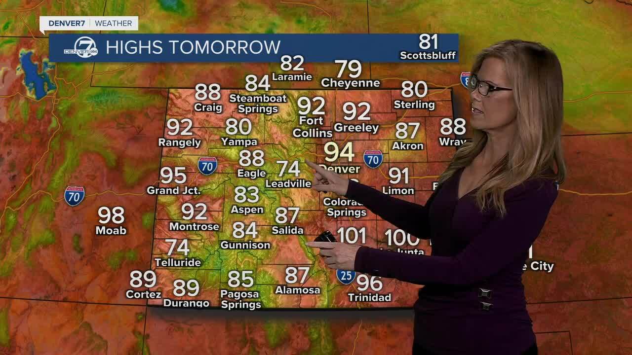 Colorado highs on Saturday