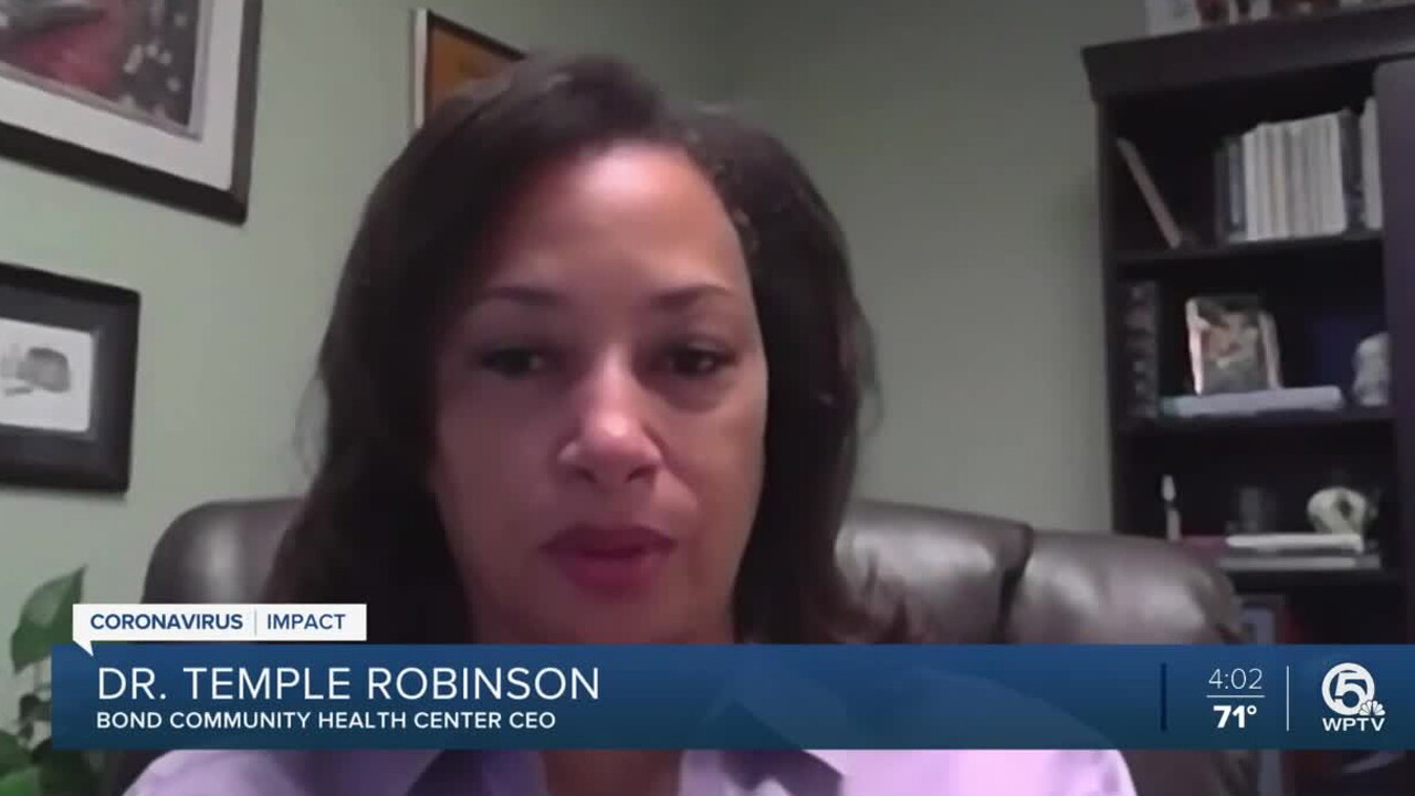 Dr. Temple Robinson, who runs a coronavirus testing site in North Florida, is concerned the state may be opening too soon.
