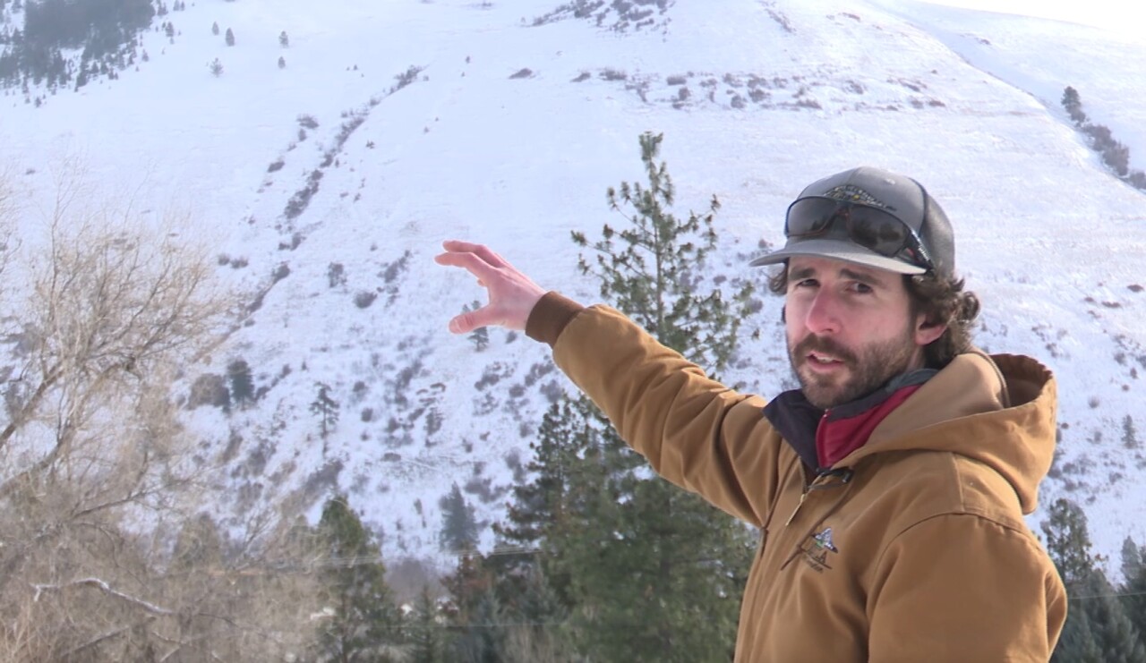 Jeff Gicklhorn, Missoula Parks & Recreation Conservation Lands Program Manager, explains Mt. Jumbo closure