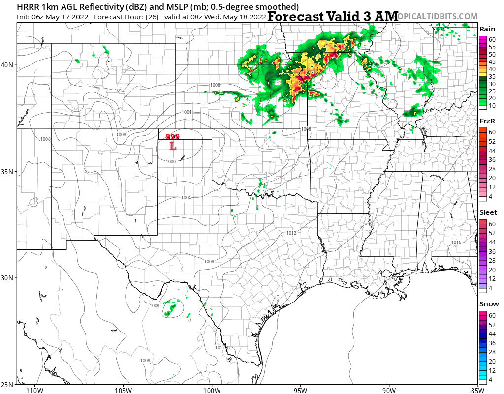 Forecast 3 AM Tonight