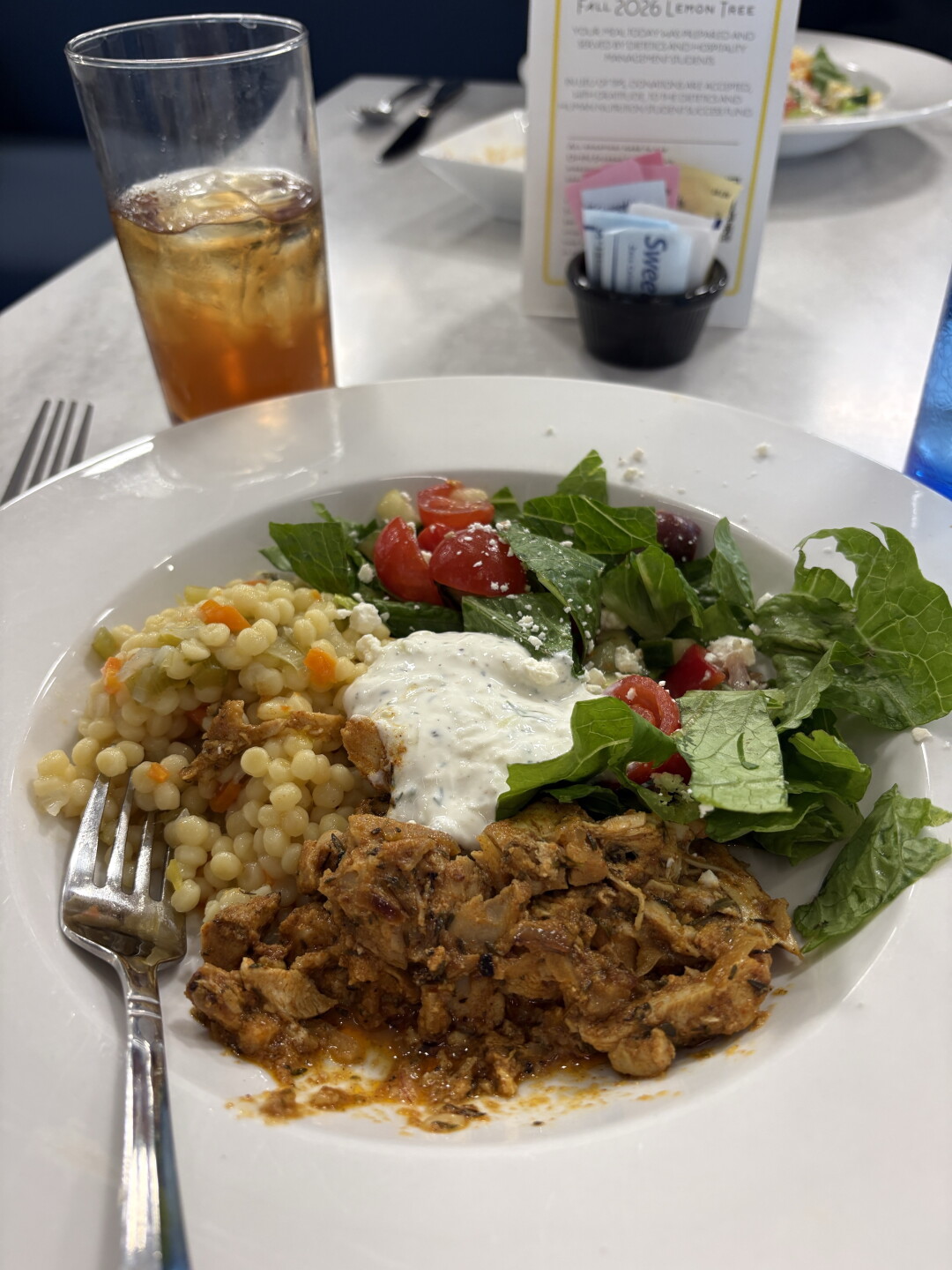 Chicken shawarma bowl at Lemon Tree Cafe