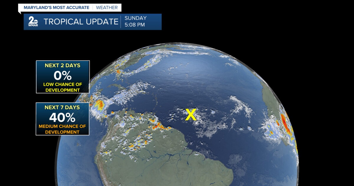 A new area of interest emerges in the tropics