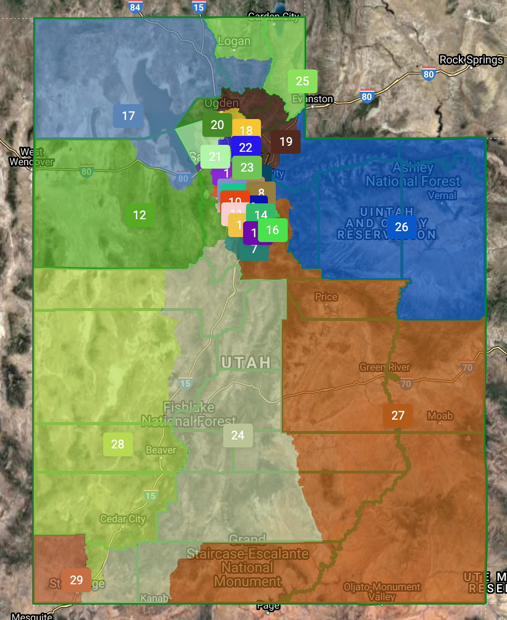 SL County split in 4 in new redistricting map