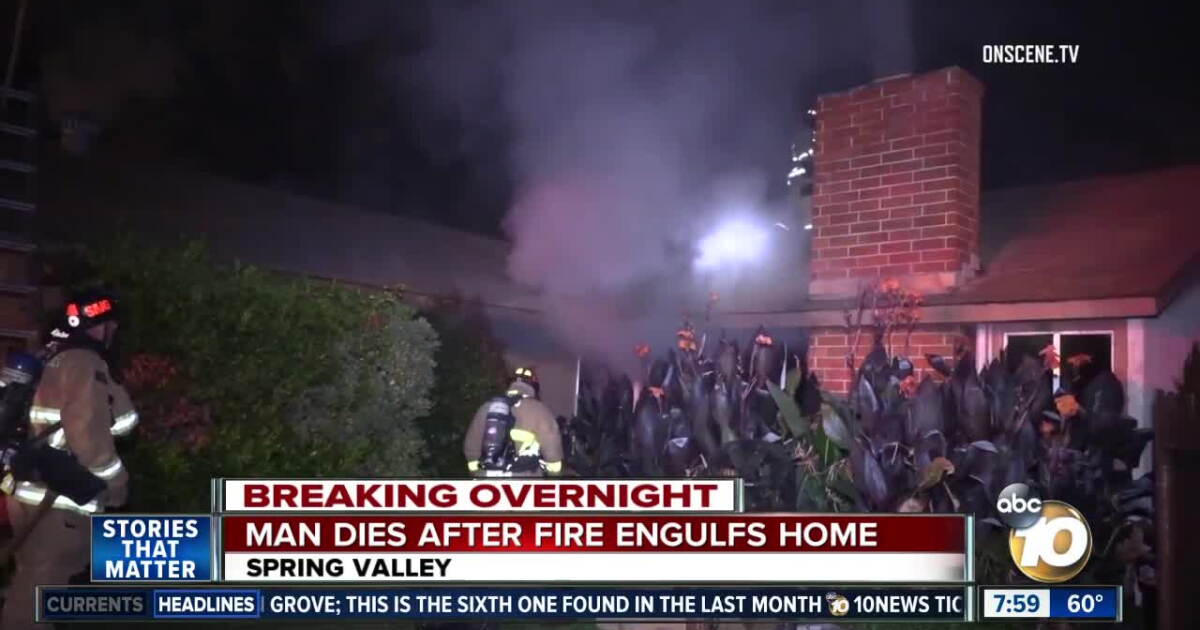 Spring Manor Rd Fire One dead after fire tears through Spring Valley home