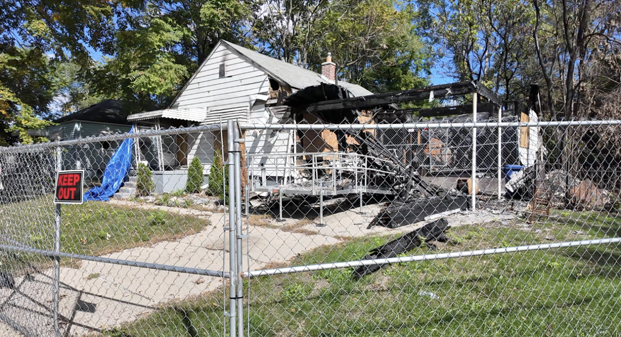 6 weeks after a deadly fire on Woodbine in Redford Twp., the house remains untouched