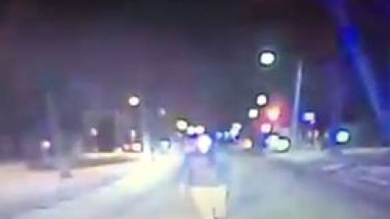 WATCH: Wisconsin man belly-flops onto cop car