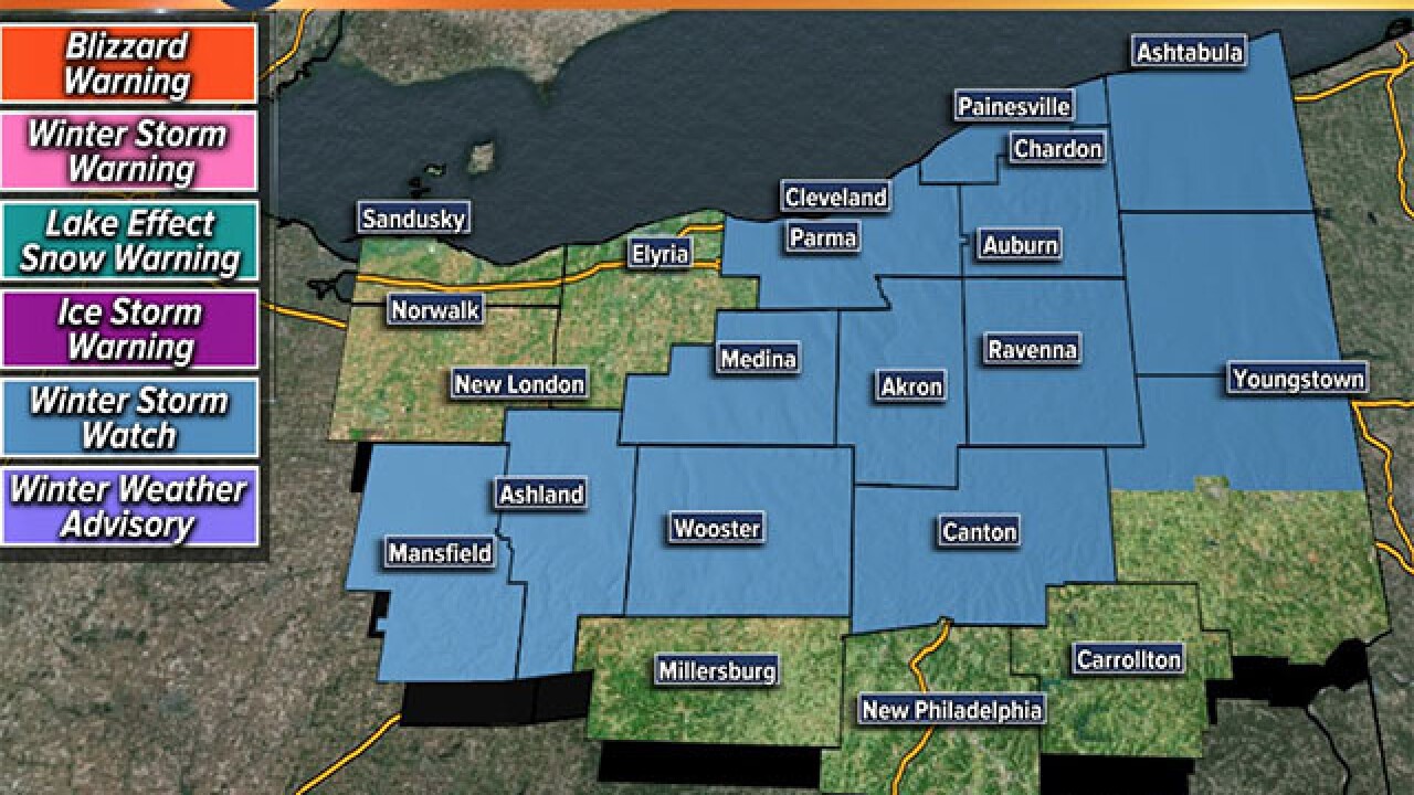Winter Storm Watch Issued For Ne Ohio Friday Into Saturday