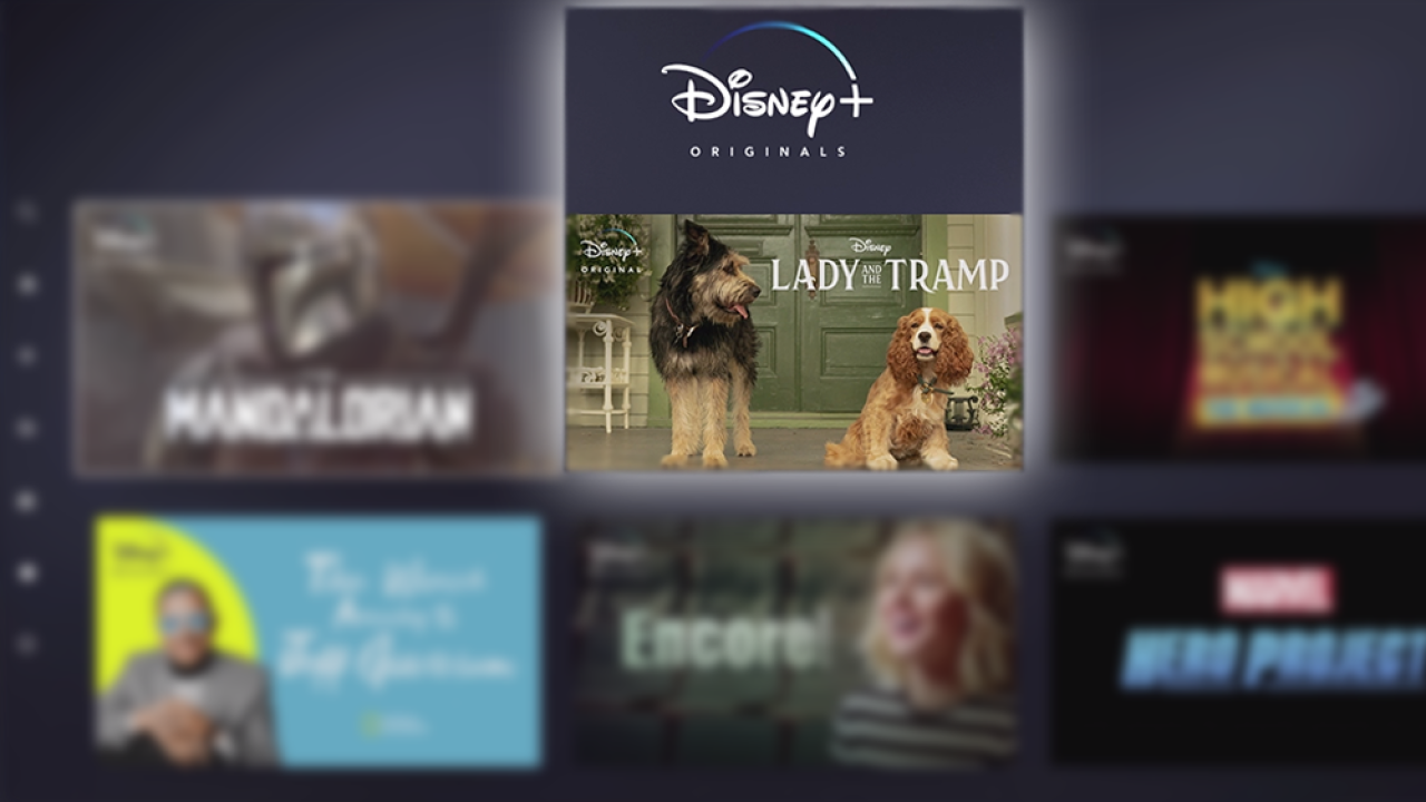 Image result for disney plus menu lady and the tramp