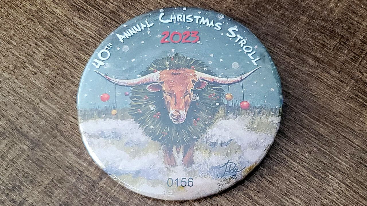 christmas stroll button 2023