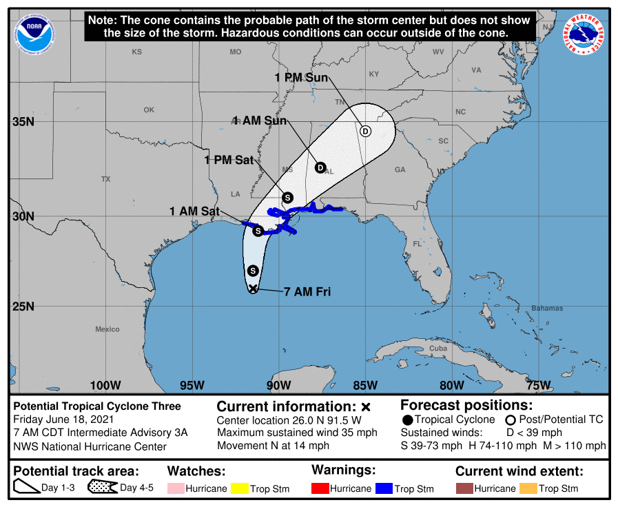 Developing Tropical Storm
