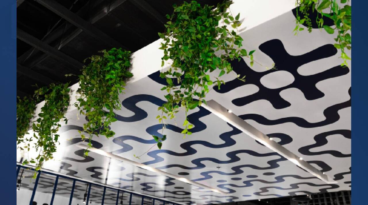 Ceiling décor at the new Hash Kitchen location in Peoria.