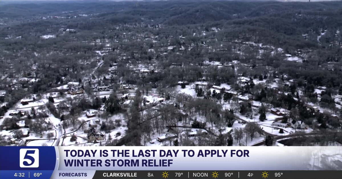 Today is the last day to apply for federal disaster aid from January's ice ...