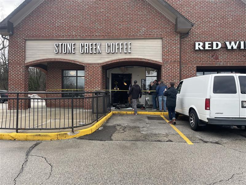 Car into Stone Creek Coffee