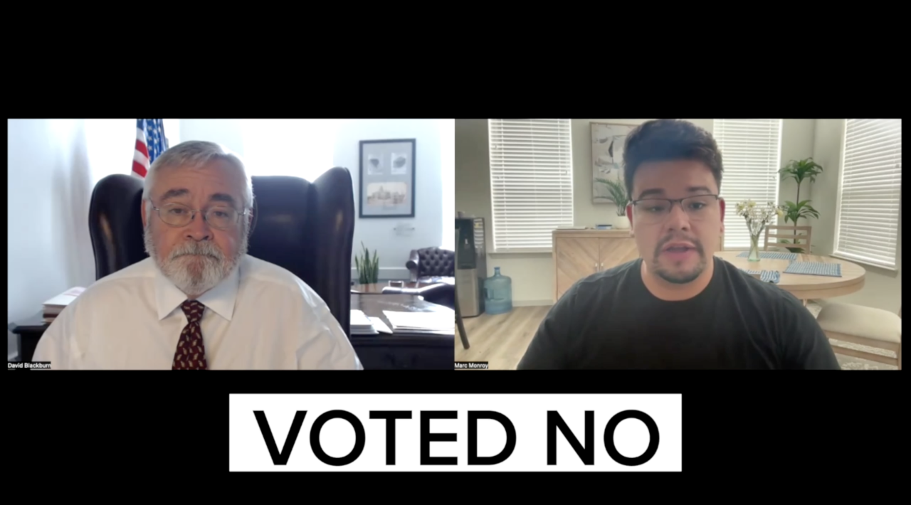 david blackburn 'no' vote