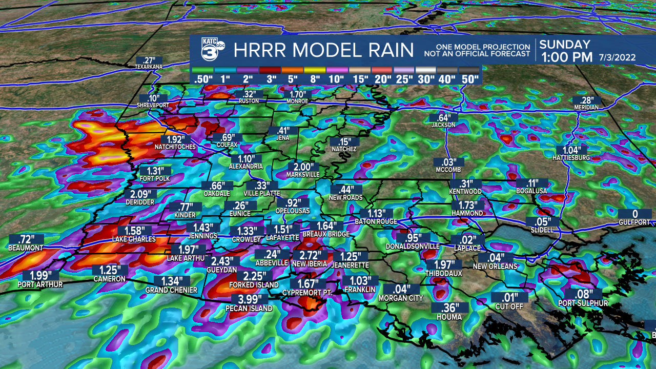 Extended HRRR Accumulation Acadiana.png