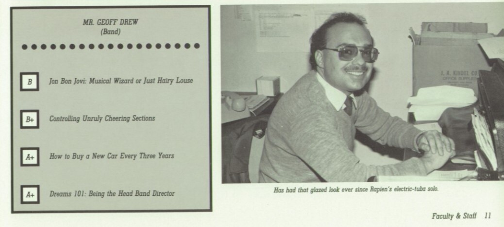 Geoff Drew once taught at Elder High School.