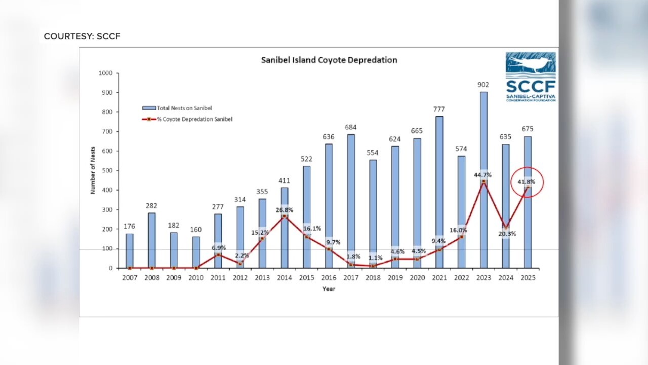 SCCF graph showing nest depredation rate