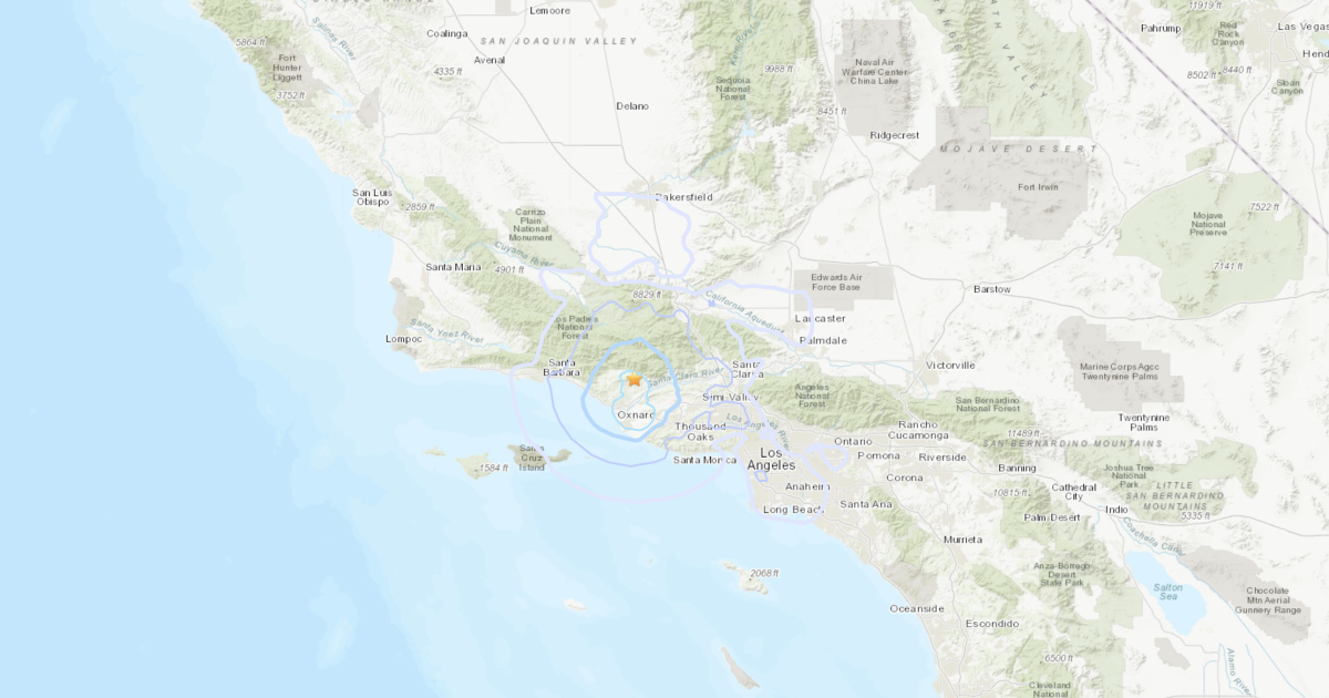 An earthquake of magnitude 4.1 was reported near Santa Paula
